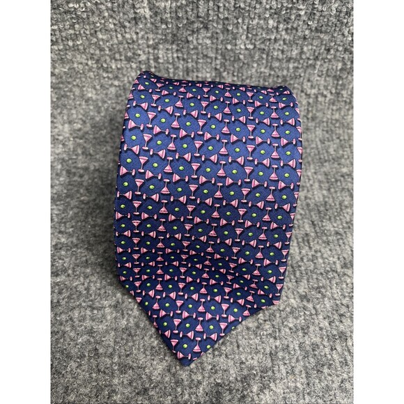 Holland & Sherry Men’s Tie Martin Glass Olive 🫒 Print Silk Necktie 60L x 3.5 in - Picture 1 of 4